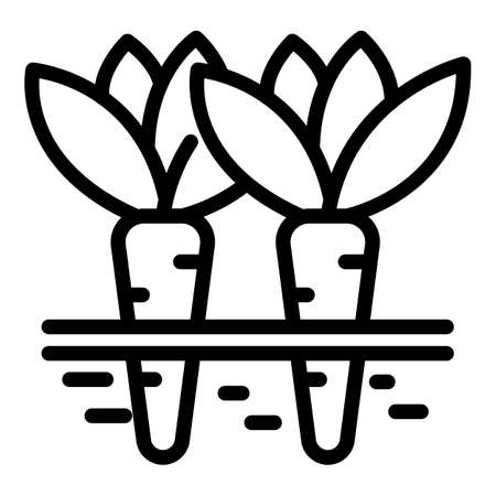 Carrots icon, outline styleのイラスト素材