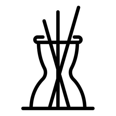 Sticks diffuser icon, outline styleのイラスト素材