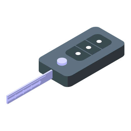 Car key icon, isometric styleのイラスト素材