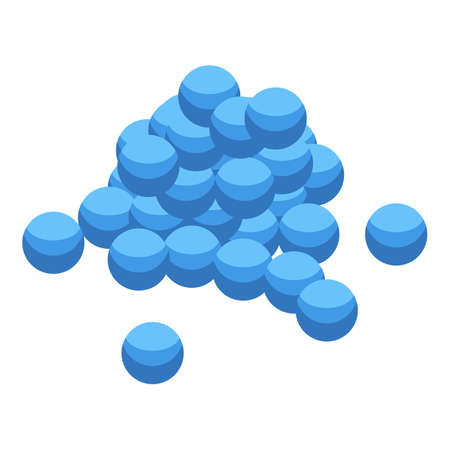 Fertilizer grains icon, isometric styleのイラスト素材