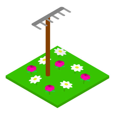 Gardening icon, isometric styleのイラスト素材