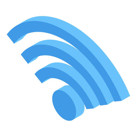 Digital detoxing wifi icon, isometric styleの写真素材