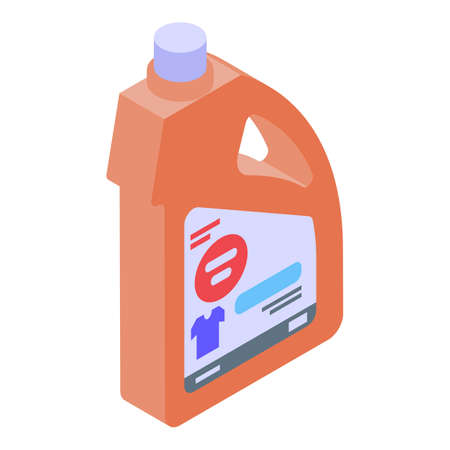Softener color clothes icon, isometric styleのイラスト素材