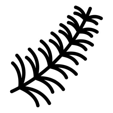 Branch leaf essential oil icon, outline styleのイラスト素材