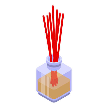 Zen sticks diffuser icon, isometric styleのイラスト素材