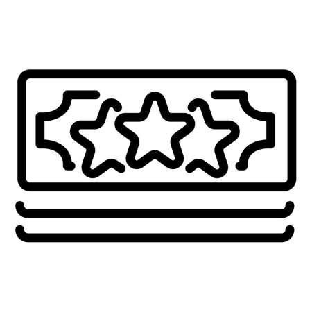 Bonus cash money icon, outline styleのイラスト素材