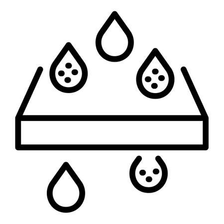 Medical disinfection drops icon, outline styleのイラスト素材