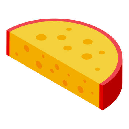 Cheese cow icon, isometric styleのイラスト素材