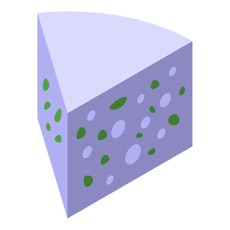 Feta cheese icon, isometric styleのイラスト素材
