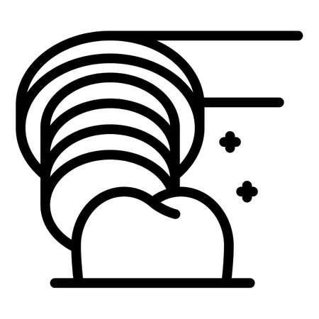 Electric toothbrush energy icon, outline styleのイラスト素材