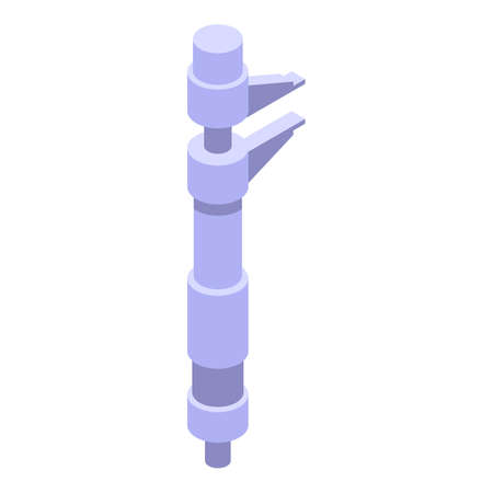 Manual micrometer icon, isometric styleのイラスト素材