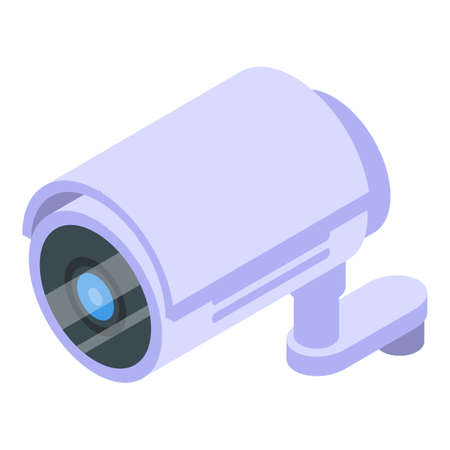 Home security camera icon, isometric styleのイラスト素材