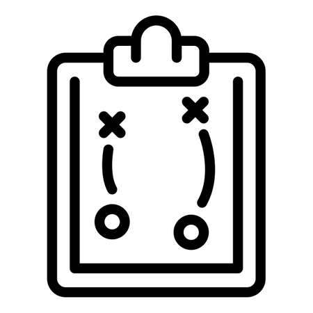 Sport tactical board icon, outline styleのイラスト素材