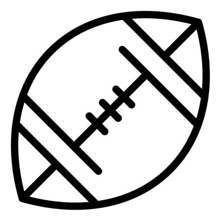 American football ball icon, outline styleのイラスト素材