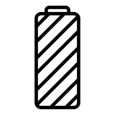 Full lithium battery icon, outline styleのイラスト素材
