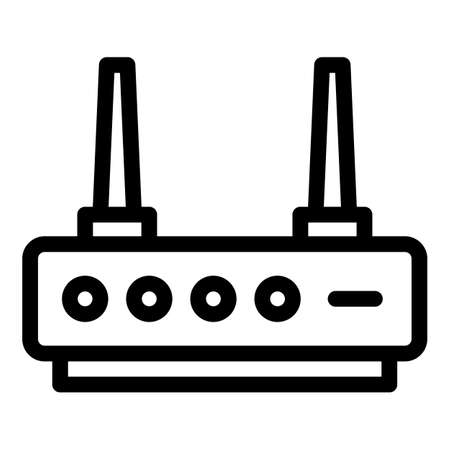 Network modem icon, outline styleのイラスト素材