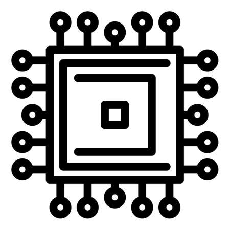 Component device icon, outline styleのイラスト素材