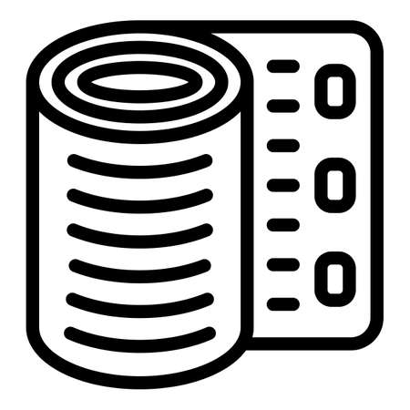 Bandage roll icon, outline styleのイラスト素材