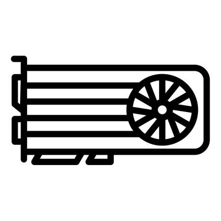 Video card icon, outline styleのイラスト素材