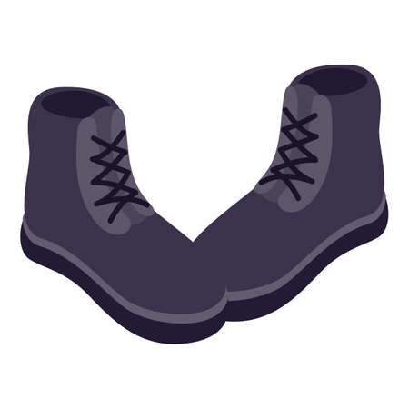 Boot shoes icon, isometric styleのイラスト素材