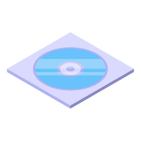 Disc envelope icon, isometric styleのイラスト素材