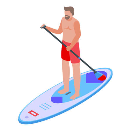 Sup Surfing Sport Icon Isometric Styleのイラスト 素材 ストックフォト 写真素材のstock Foto ストックドットフォト