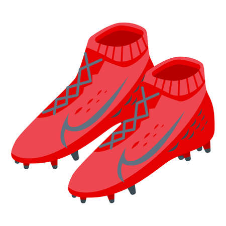 Football trainers icon, isometric styleのイラスト素材