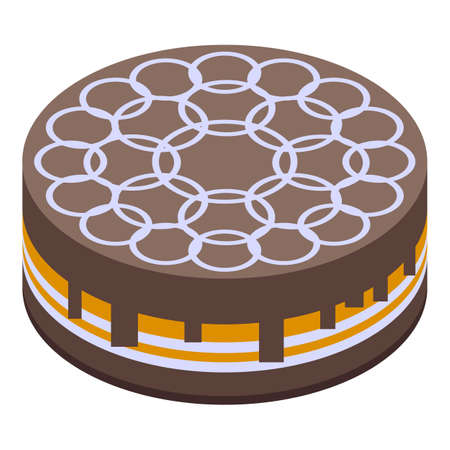 Sweet cake icon, isometric styleのイラスト素材