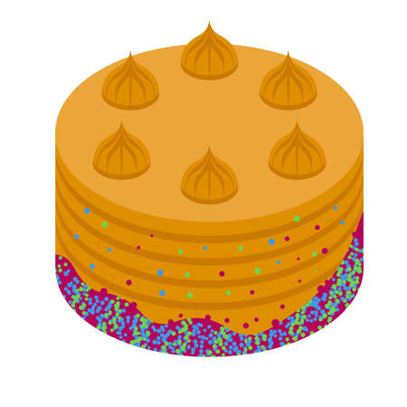 Wedding cake icon, isometric styleのイラスト素材