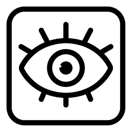Alchemy eye amulet icon, outline styleのイラスト素材