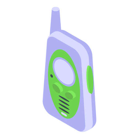 Equipment baby monitor icon, isometric styleのイラスト素材