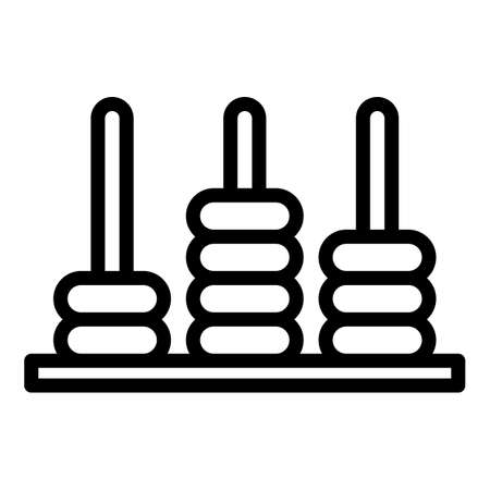 Abacus icon, outline styleのイラスト素材