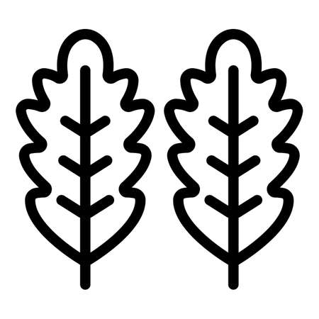 Bio arugula icon, outline styleのイラスト素材