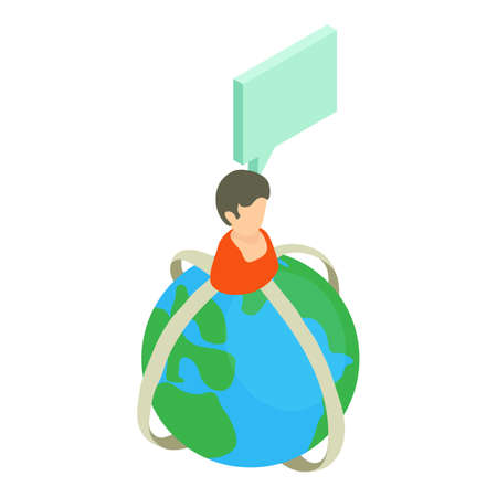 Social network icon, isometric styleのイラスト素材