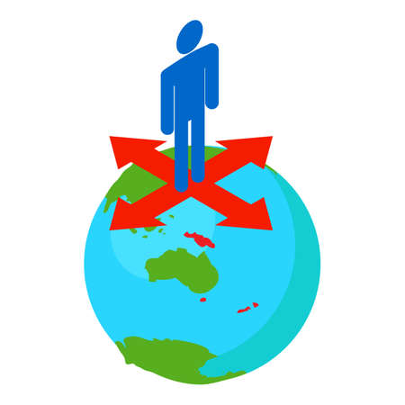 Decision making icon, isometric styleのイラスト素材