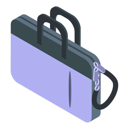 Laptop modern bag icon, isometric styleのイラスト素材