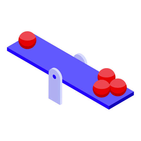 Bar comparison icon, isometric styleのイラスト素材