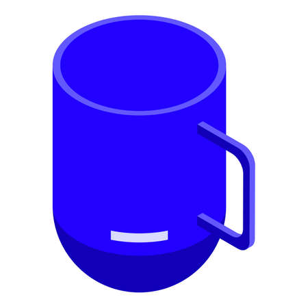 Plastic mug icon, isometric styleのイラスト素材