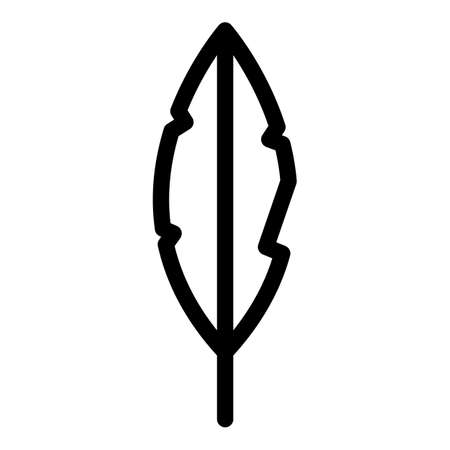 Letter feather icon, outline styleのイラスト素材