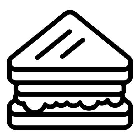 Food sandwich icon, outline styleのイラスト素材