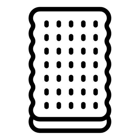 Snacks icon, outline styleのイラスト素材