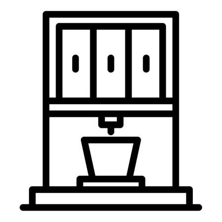Coffee machine icon, outline styleのイラスト素材