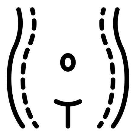 Skin body surgical icon, outline styleのイラスト素材