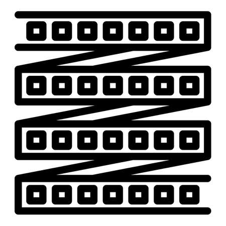 Led strip lights icon, outline styleのイラスト素材
