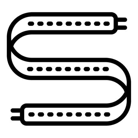 Led strip decorate icon, outline styleのイラスト素材