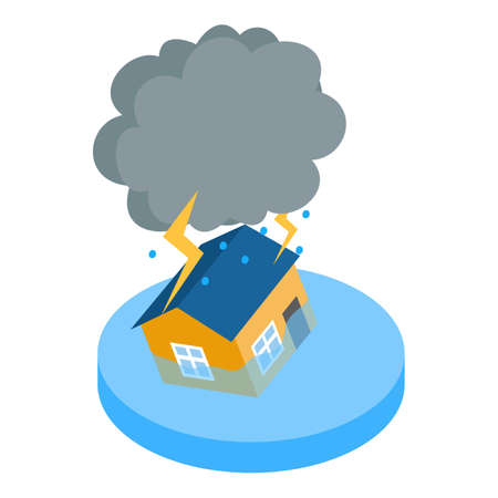 Flood icon, isometric styleのイラスト素材