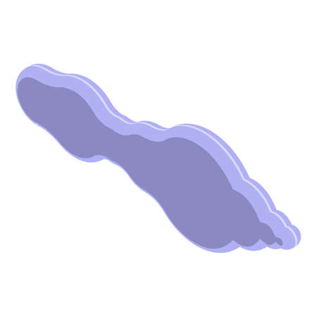 Snow cloud icon, isometric styleのイラスト素材