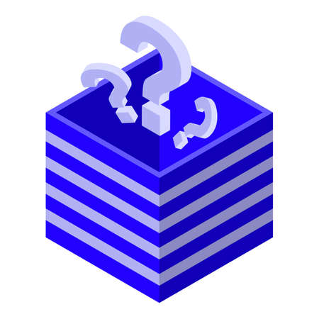 Surprise box icon, isometric styleのイラスト素材