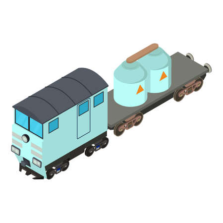 Liquid transportation icon, isometric styleのイラスト素材