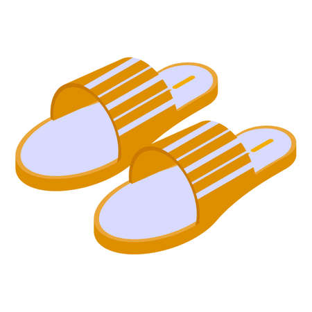 Rubber sandals icon, isometric styleのイラスト素材